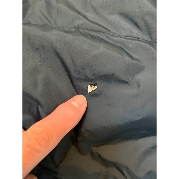 Eddie Bauer Mens XL Navy Goose Down Vest FLAWS - Picture 7 of 10